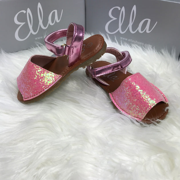 Pink Glitter Spanish Sandals Bows Baby Boutique