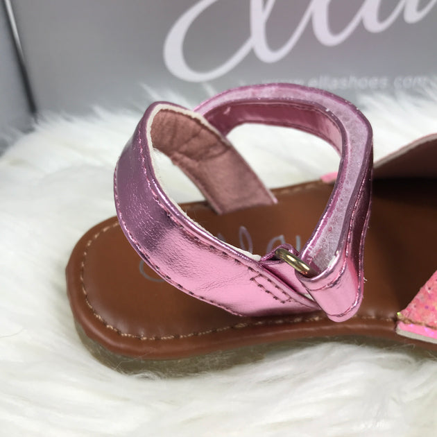 Pink sparkly sandals on sale