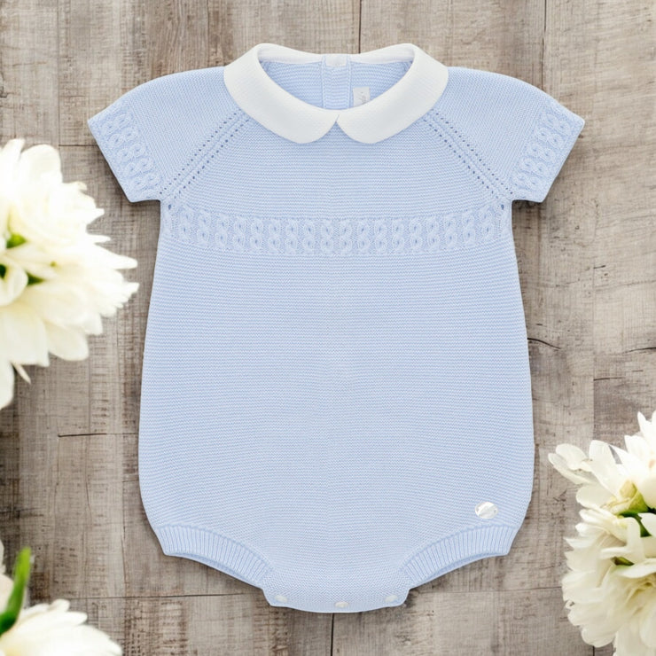 Martin Aranda Baby Blue Knitted Romper