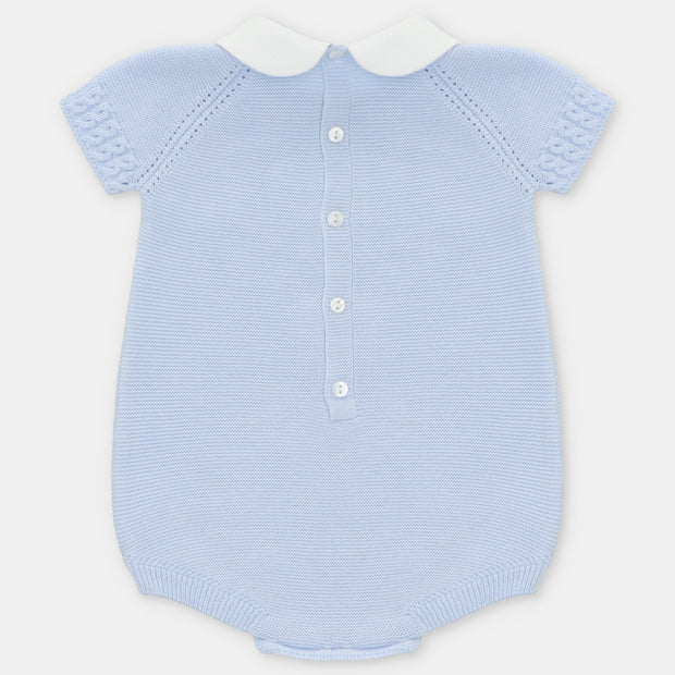 Baby Blue Knitted Romper