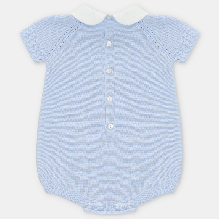 Baby Blue Knitted Romper