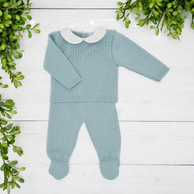 Green Knitted Two Piece Set