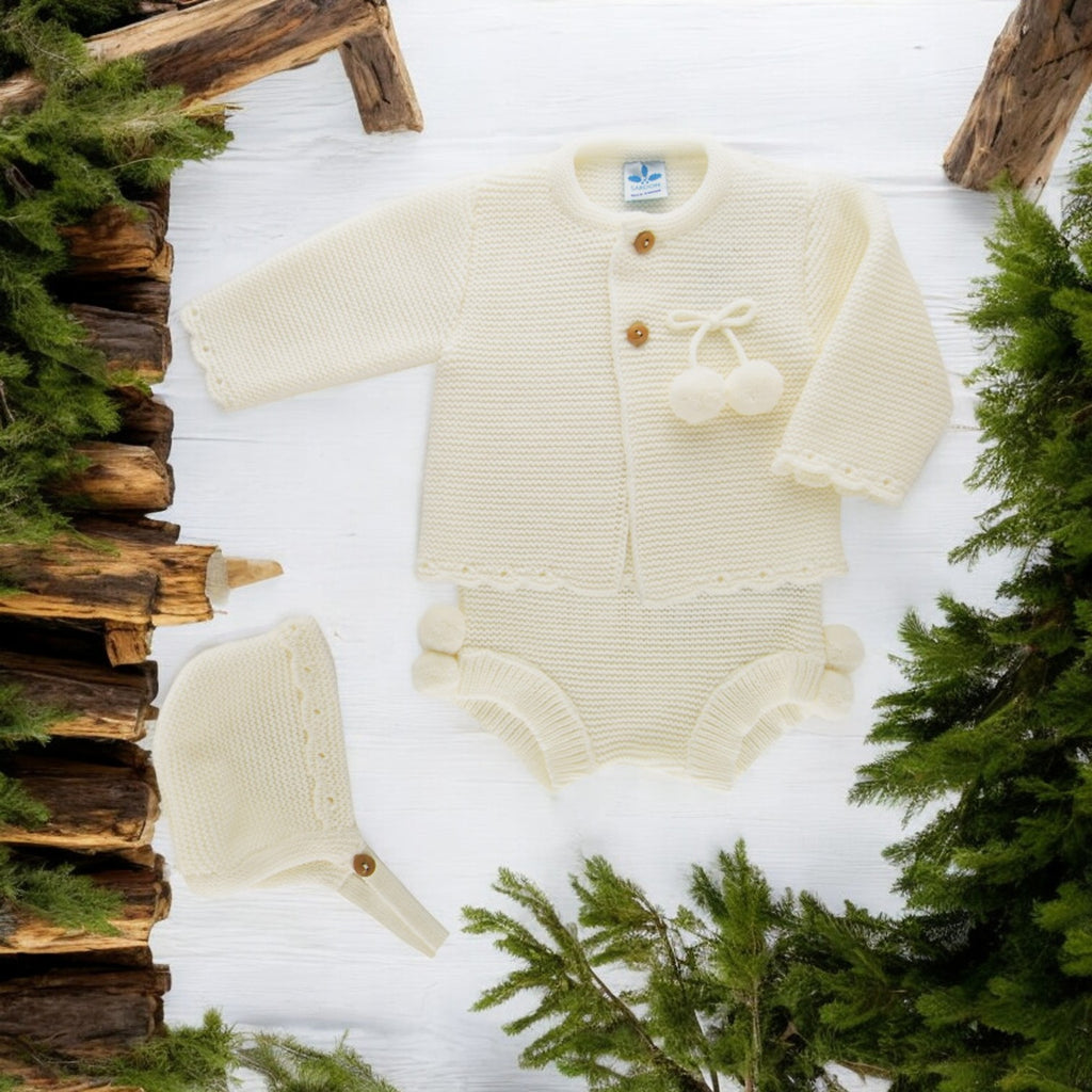 Knitted unisex baby clothes hotsell