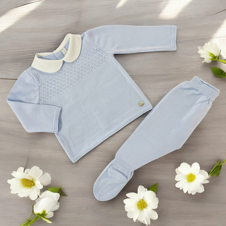 Martin Aranda Baby Blue Knitted Set