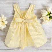 Calamaro Yellow & White Stripe Dress