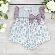 Calamaro Purple & Green Garden Top & Bloomers