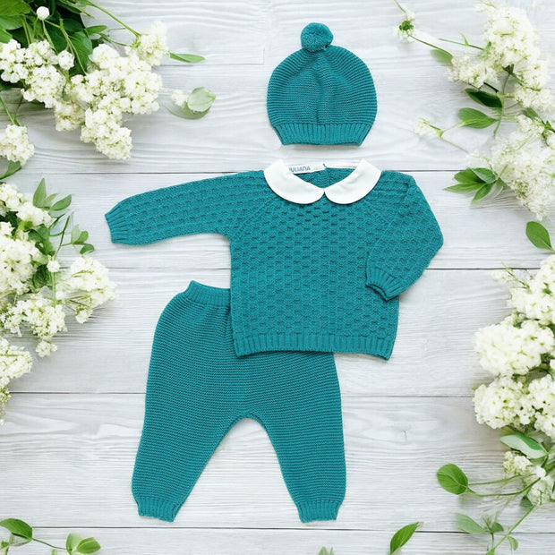 Baltic Green Knitted Three Piece Set