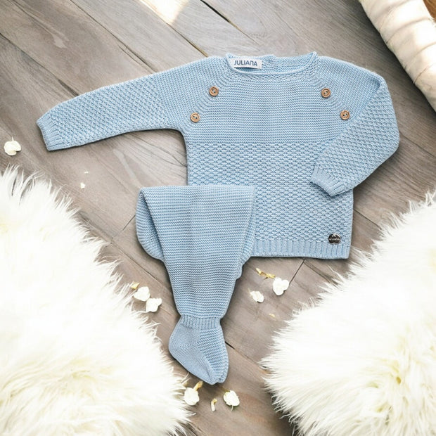 Juliana Blue Two Piece Knitted Set