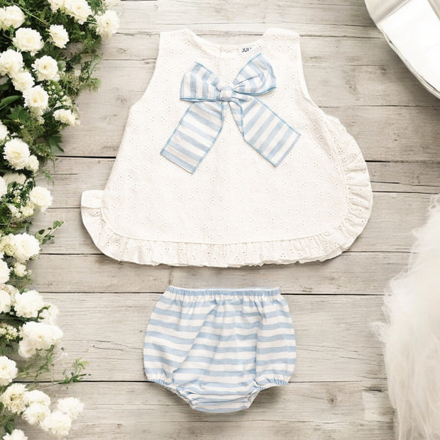 White Broderie Anglaise Dress & Bloomers