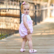 Rapife Pink & White Stripe Romper girl 2