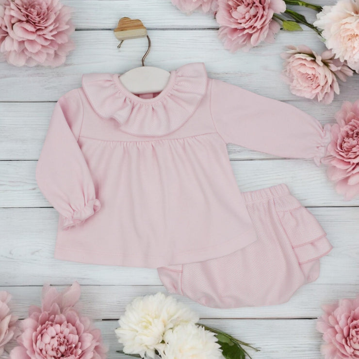 Pink Top & Herringbone Bloomers