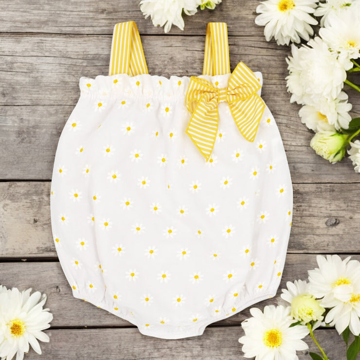 Rapife White & Yellow Daisy Romper