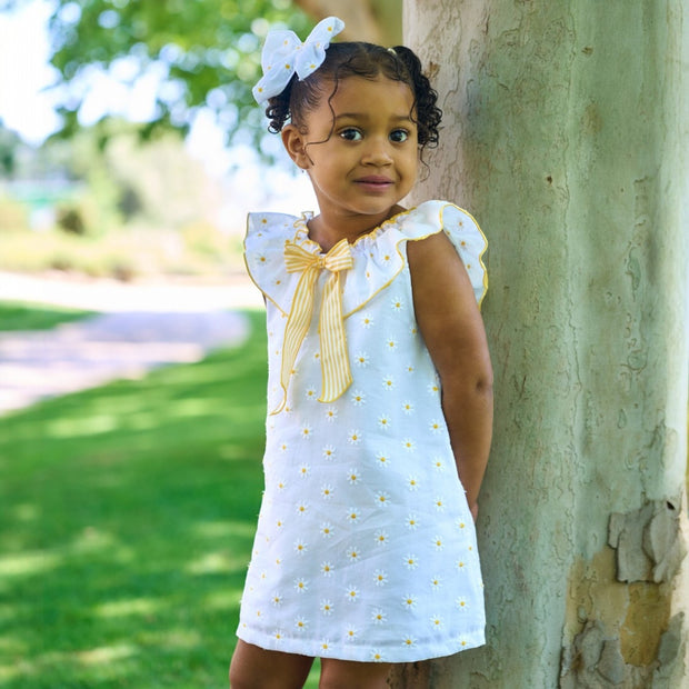 Rapife White & Yellow Daisy Dress