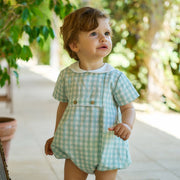 Rapife Sage Green & White Spanish Romper boy