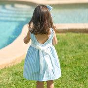 Rapife Water Blue & White Stripe Spanish Dress 2