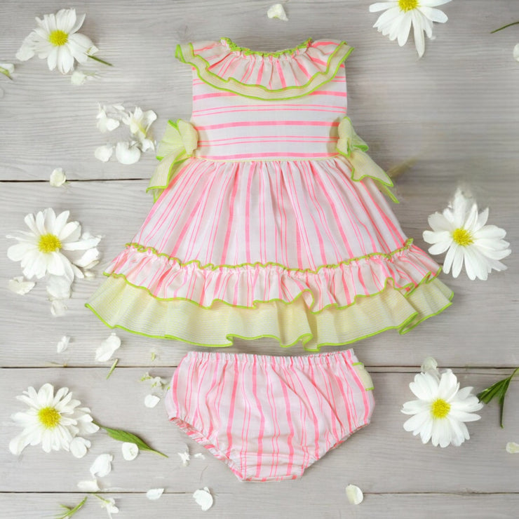 Hot Pink & Lime Dress & Bloomers