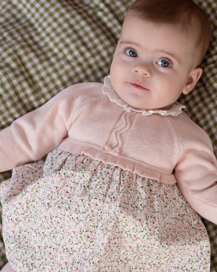 Petal Knitted Floral Dress & Tights