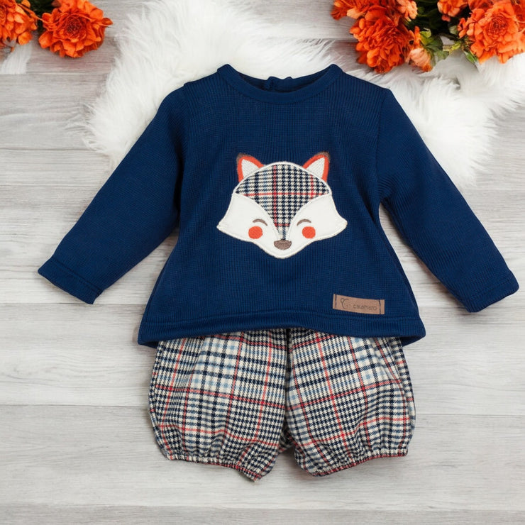 Navy Fox Top & Shorts Set