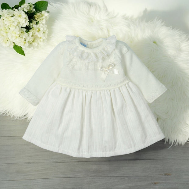 Cream Half Knit Plumenti Dress