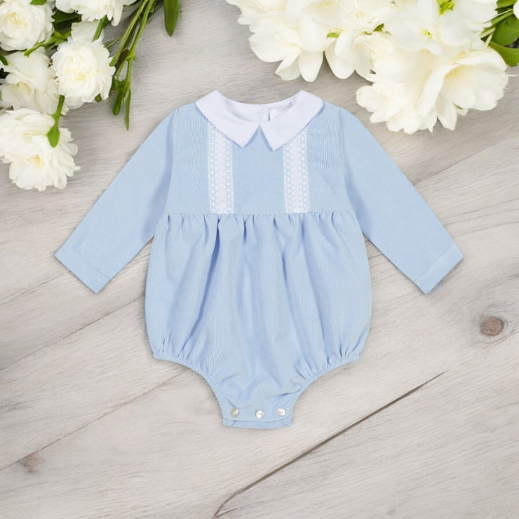 Blue Smocked Romper