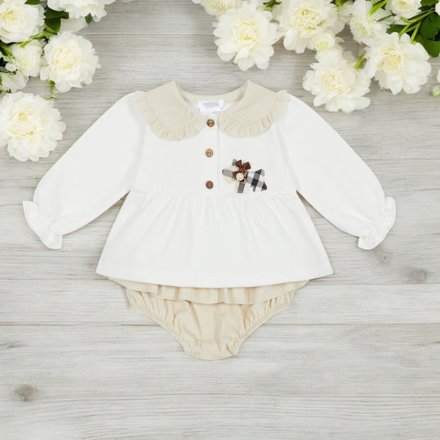 Ivory Top & Needle Cord Bloomers