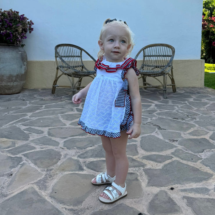 White Broderie Anglaise Dress & Bloomers