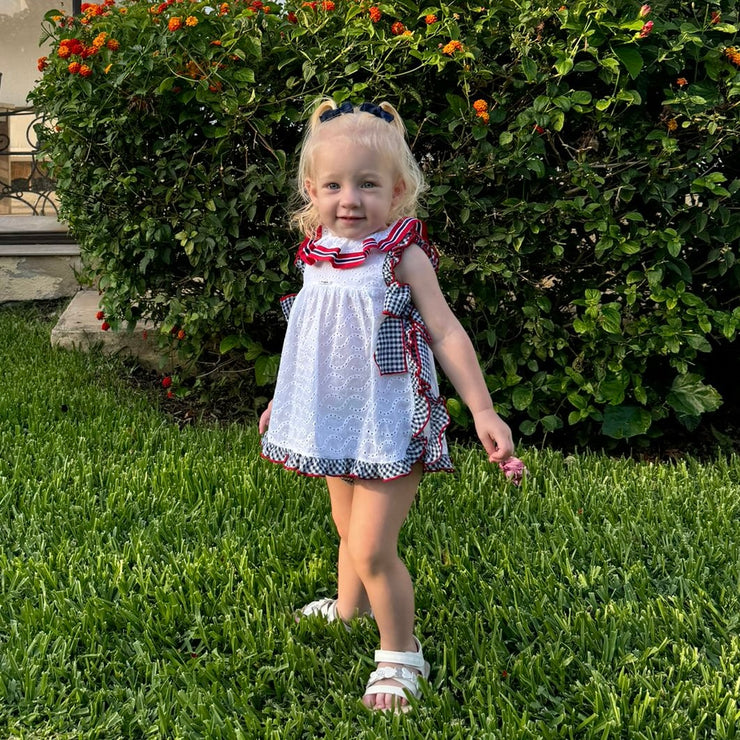 White Broderie Anglaise Dress & Bloomers