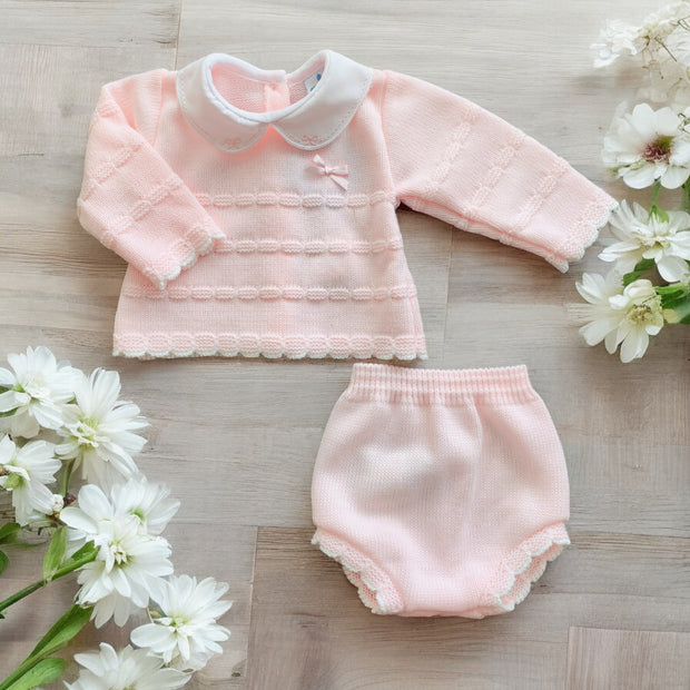 Pink Knitted Top & Jam Pants