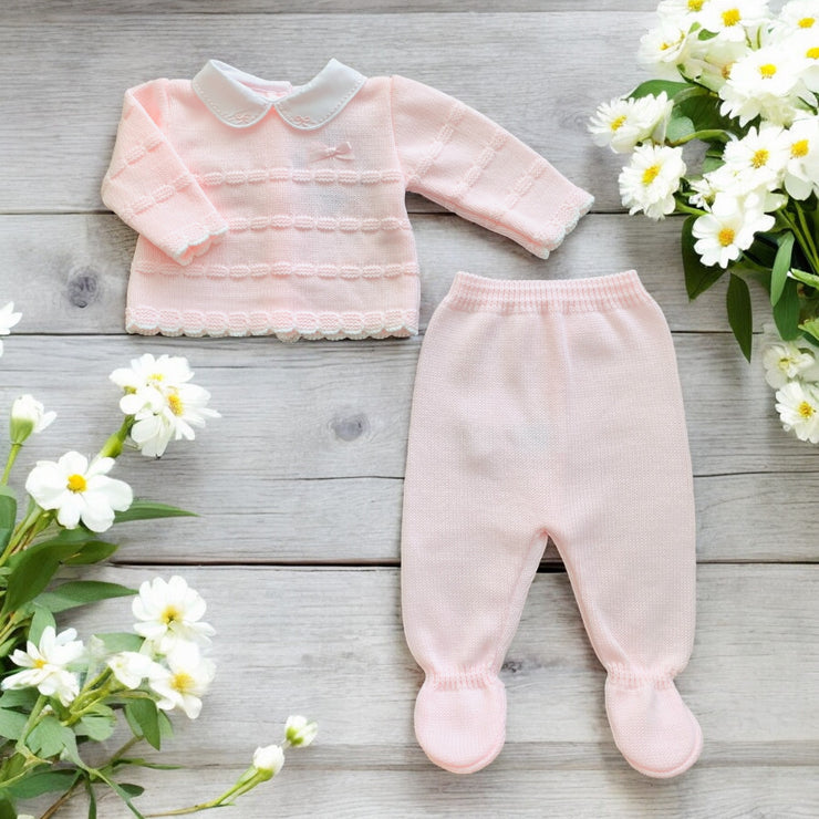 Pink Knitted Two-Piece Set