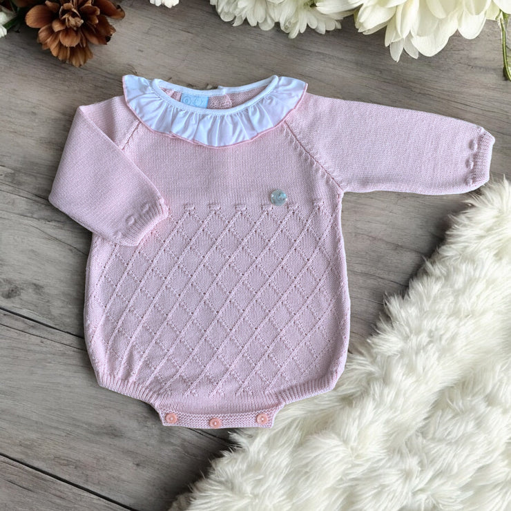 Powered Pink Knitted Romper