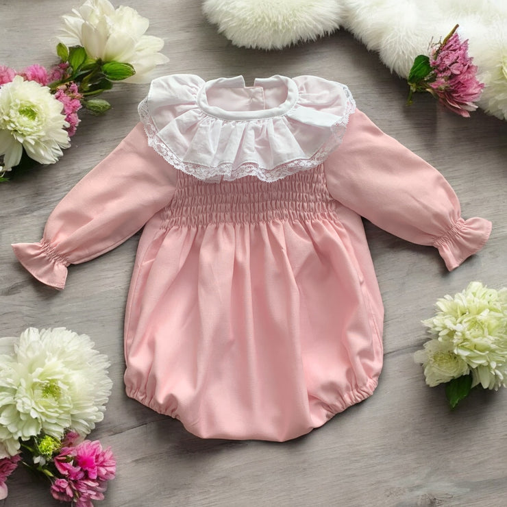 Pink Emily Smocked Romper