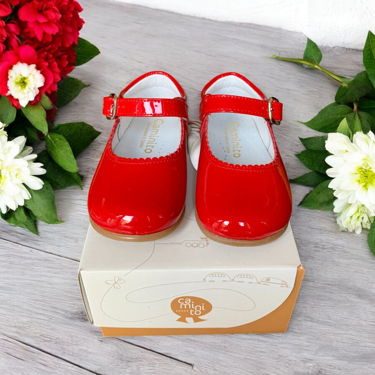 Red Patent Mary Jane Shoes