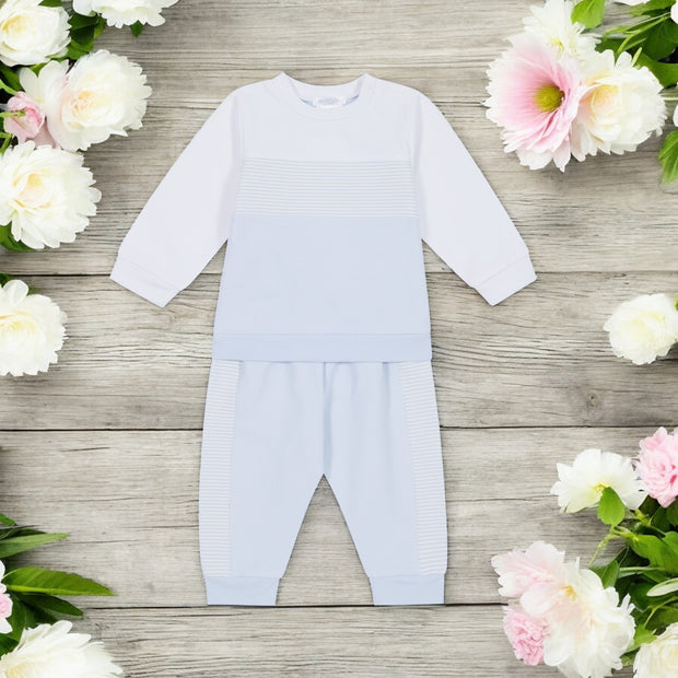 Pale Blue & White Leisure Set