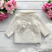 Cream Knitted Pram Coat Back