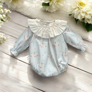 Vintage Blue Rocking Horse Romper