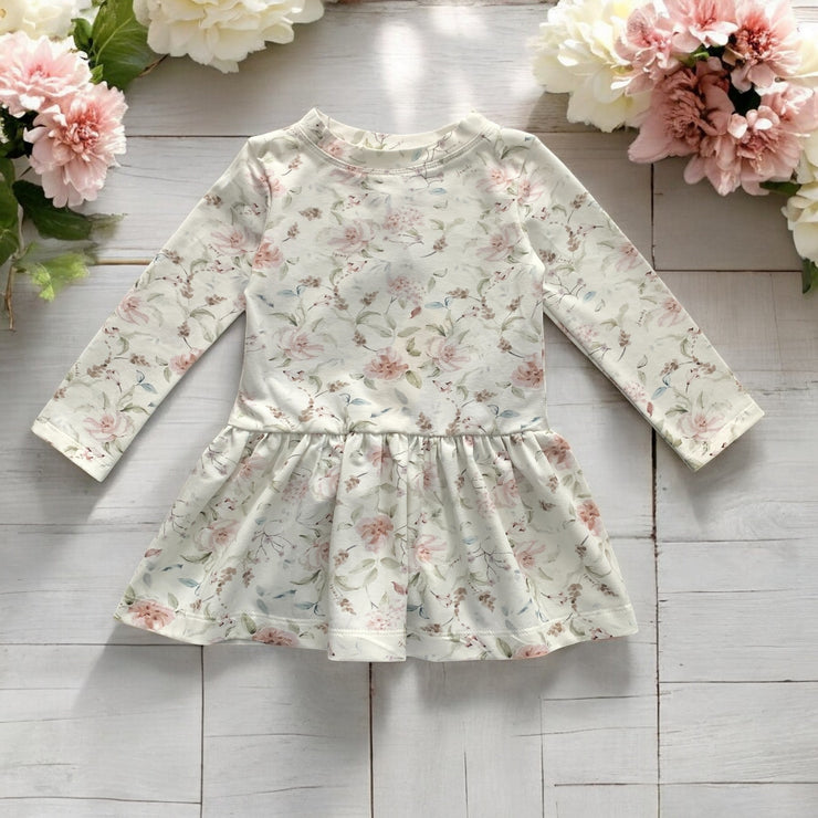 Cream Floral Dress