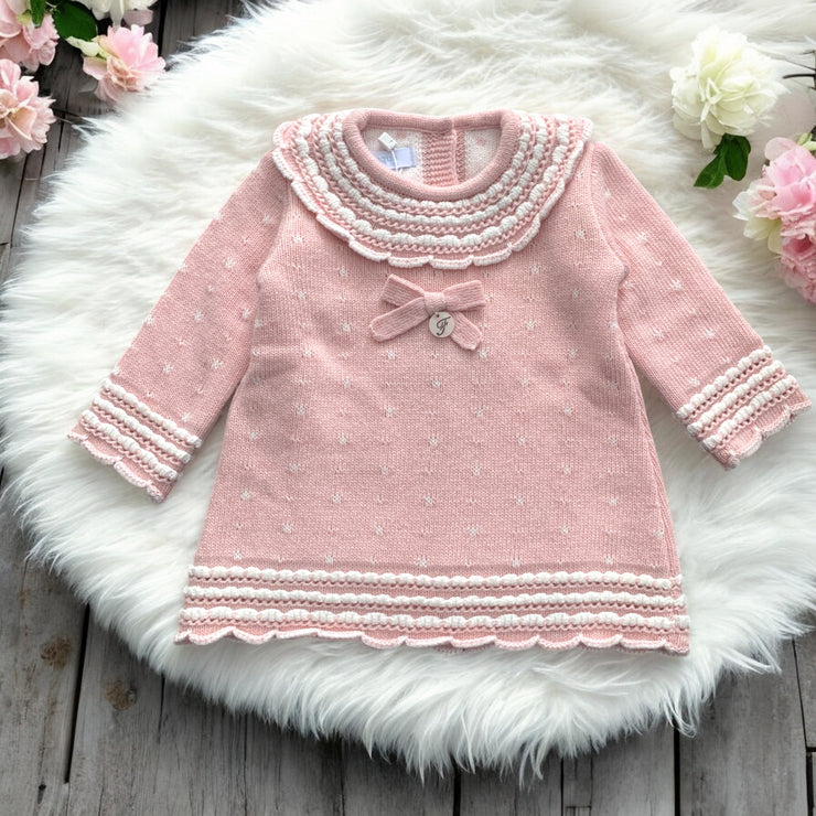 Pink & White Knitted Dress