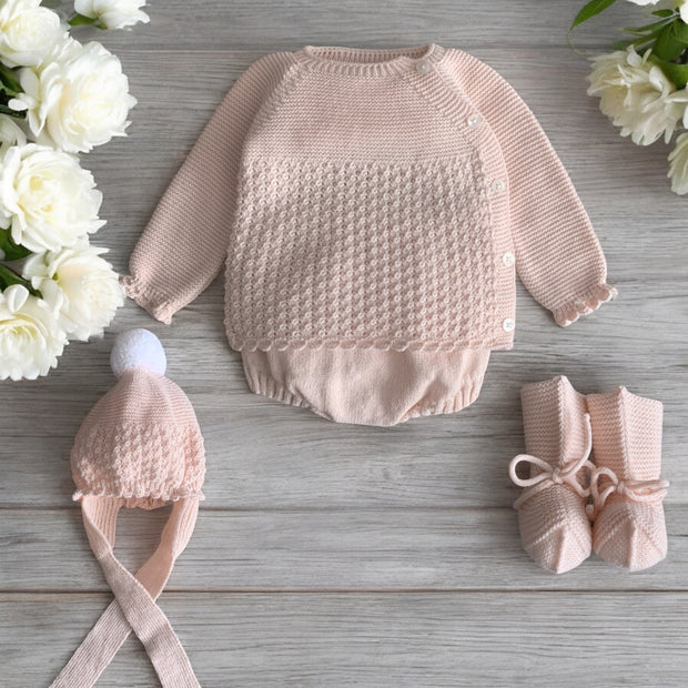 Nude Knitted Jam Pants Set