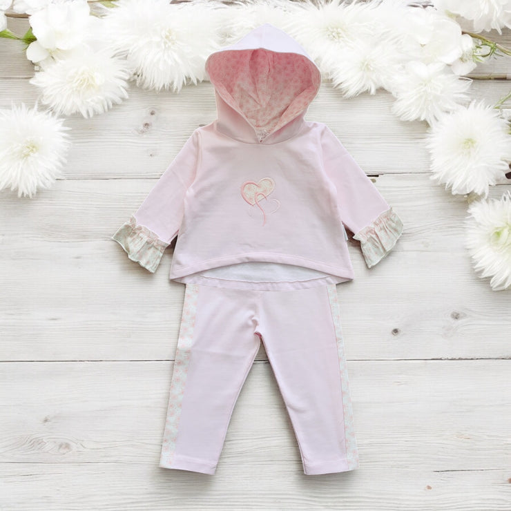 Baby Pink Hooded Top & Legging Set