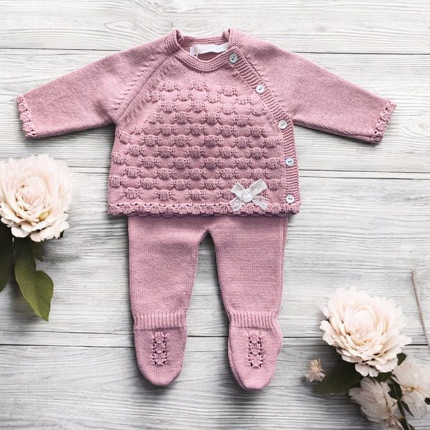 Dusky Pink Knitted Set