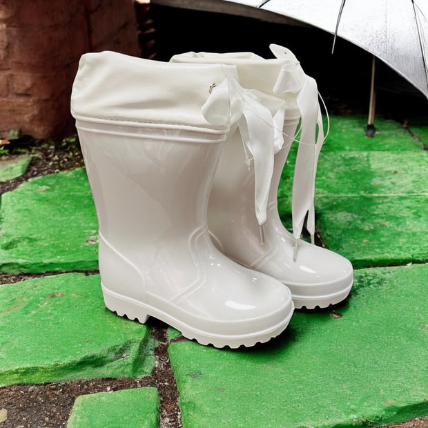 Pearl White Welly Boot