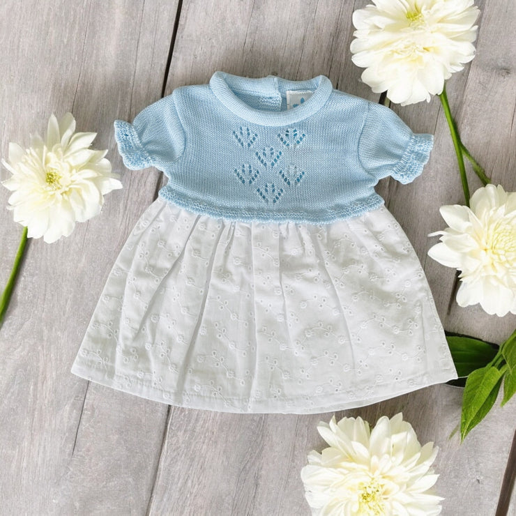 Sardon Baby Blue Half Knit Dress