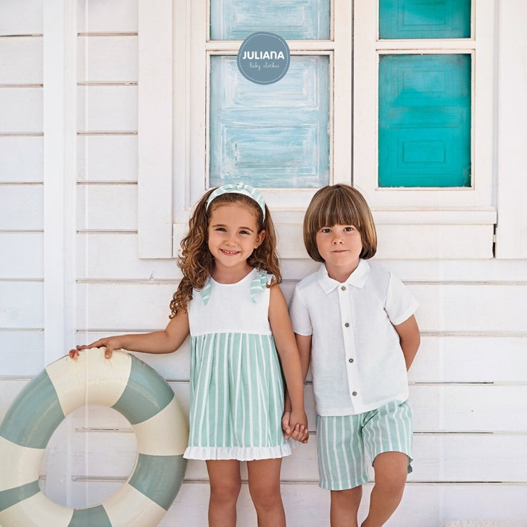 Mint & White Stripe Dress