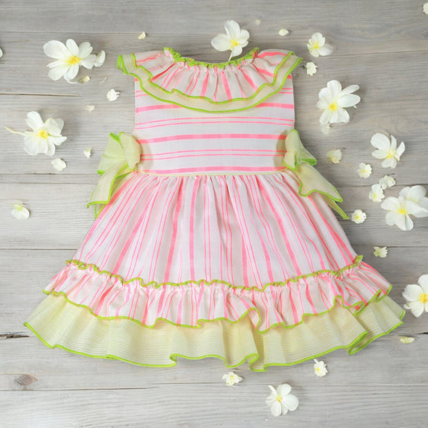 Hot Pink & Lime Dress & Bloomers