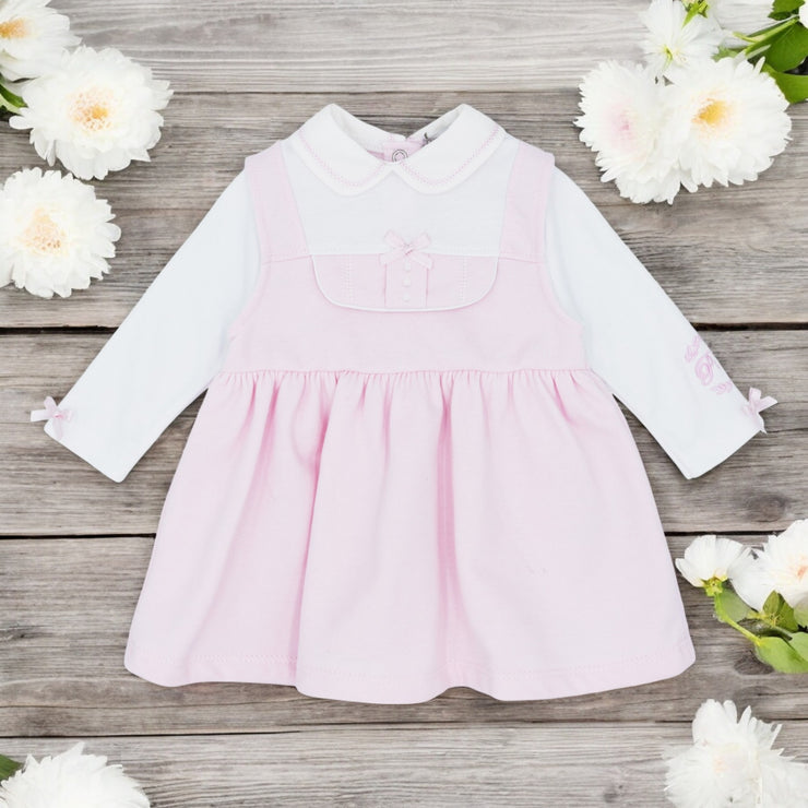 Baby Pink Aretha Pinafore Style Dress