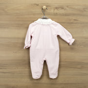 Pink Waffle Sleepsuit Back