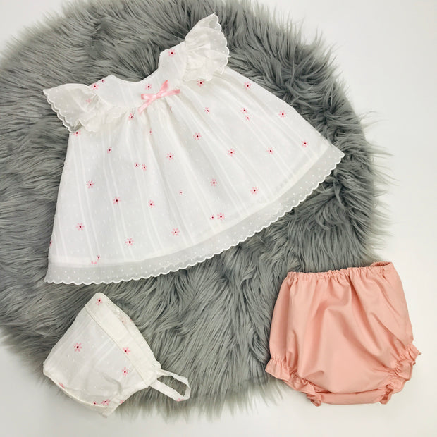 Ivory & Peach Dobbie Jam Pants Set