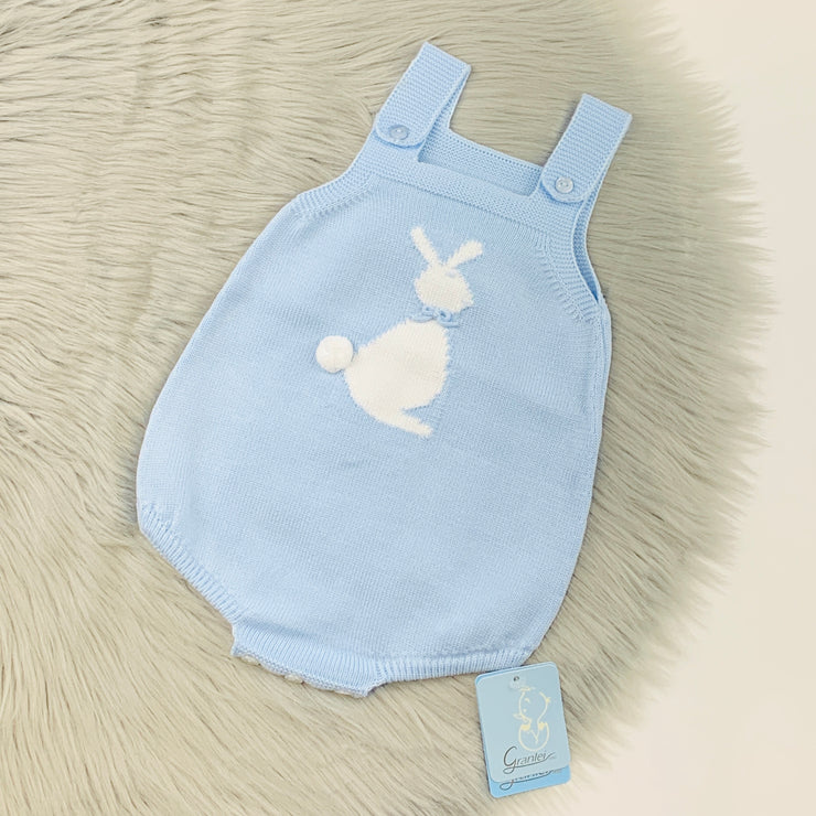 Baby Blue Bunny Knitted Romper