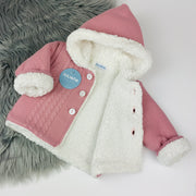 Dusky Pink Spanish Pram Coat Inside