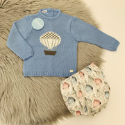 Dusky Blue Balloon Top & Jam Pants